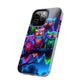 'Neon Rainbow Owls' NEON Owls Tough Phone Case