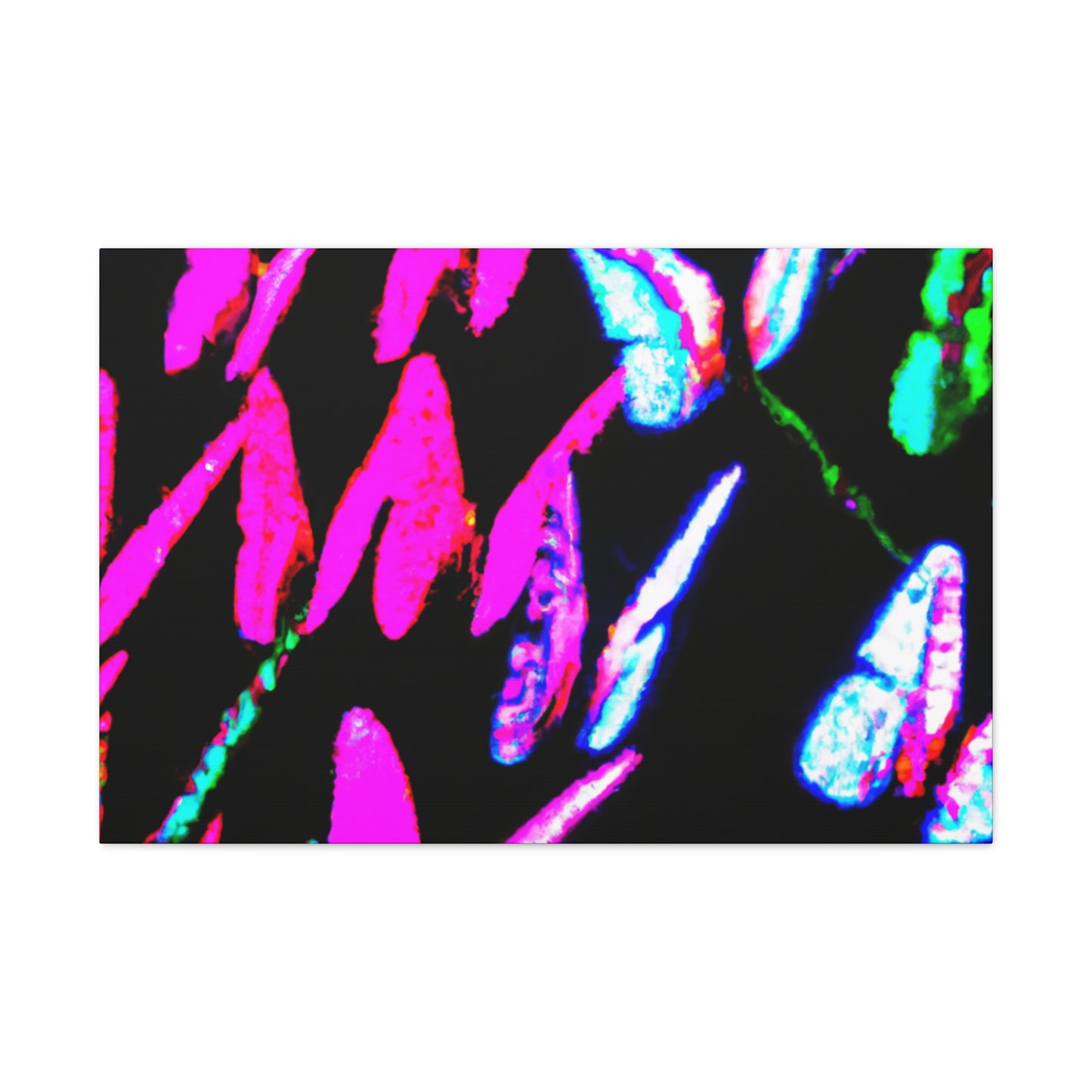 "Neon-Butterfly Prism" Neon Butterflies  Art Canvas