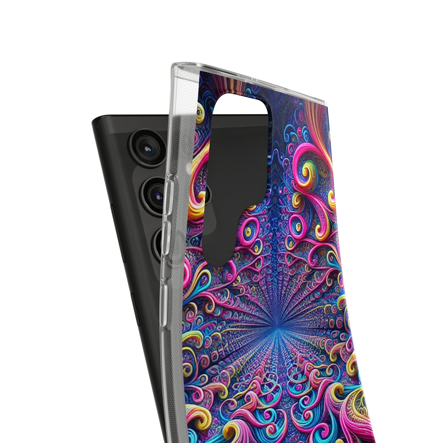 Neon Infinity Dreamscape. Infinity Patterns Art Polycarbonate Phone Case