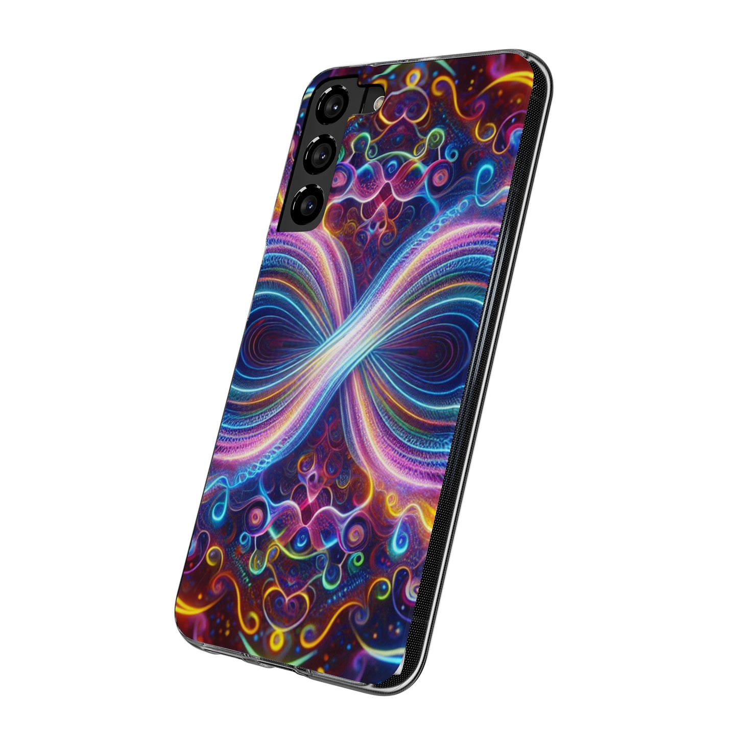 "Neon Infinity Bliss" Infinity Patterns Art Polycarbonate Phone Case