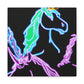 "Galactic Shebang of Neon Unicorns" NEON Unicorns Art Canvas