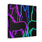 Vibrant Neon Unicornscape. NEON Unicorns Art Canvas