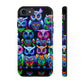 Neon Nocturnal Spectacle. NEON Owls Tough Phone Case