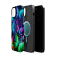 Neon Flutter Symphony Neon Butterflies Premium Art Magsafe Magnet Tough IPhone 13 14 15 Pro Plus Max and Mini in Matte and Glossy Phone cases