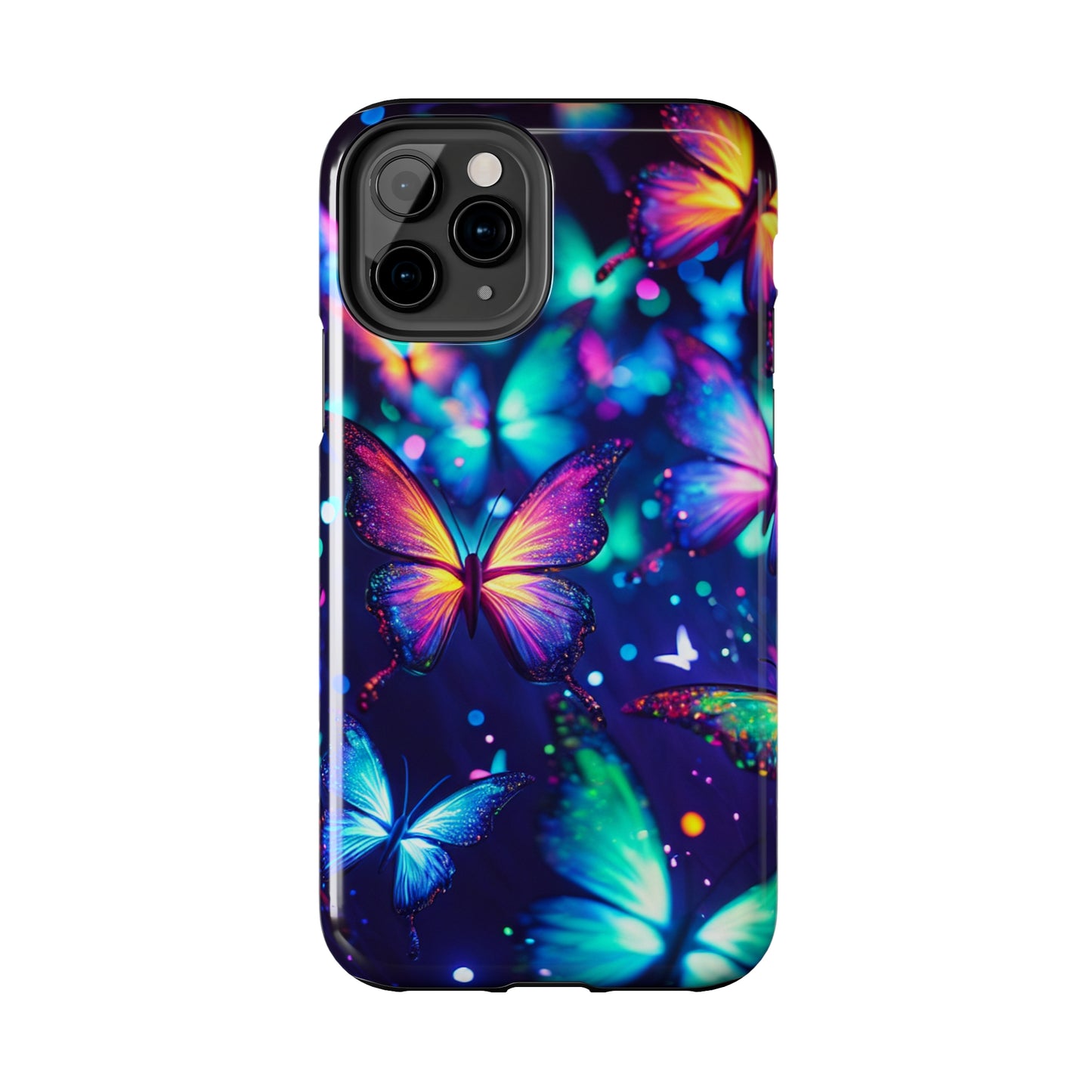 Neon Flutterings. NEON Butterflies Tough Phone Case Iphone 6 7 8 9 10 11 12 13 14 SE X XR XS Pro Max Mini Plus