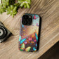 "Neon Butterfly Blooms" Neon Butterflies Premium Art Magsafe Magnet Tough IPhone 13 14 15 Pro Plus Max and Mini in Matte and Glossy Phone cases