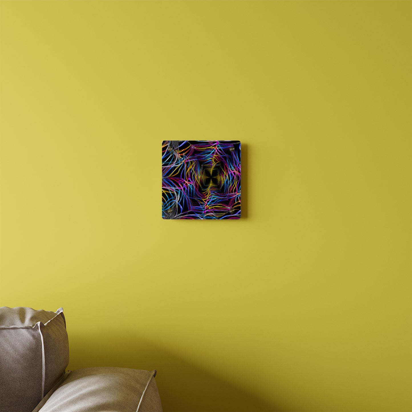 Rainbow Lucid Infinity. Trippy Infinity Patterns Acrylic Art Panel