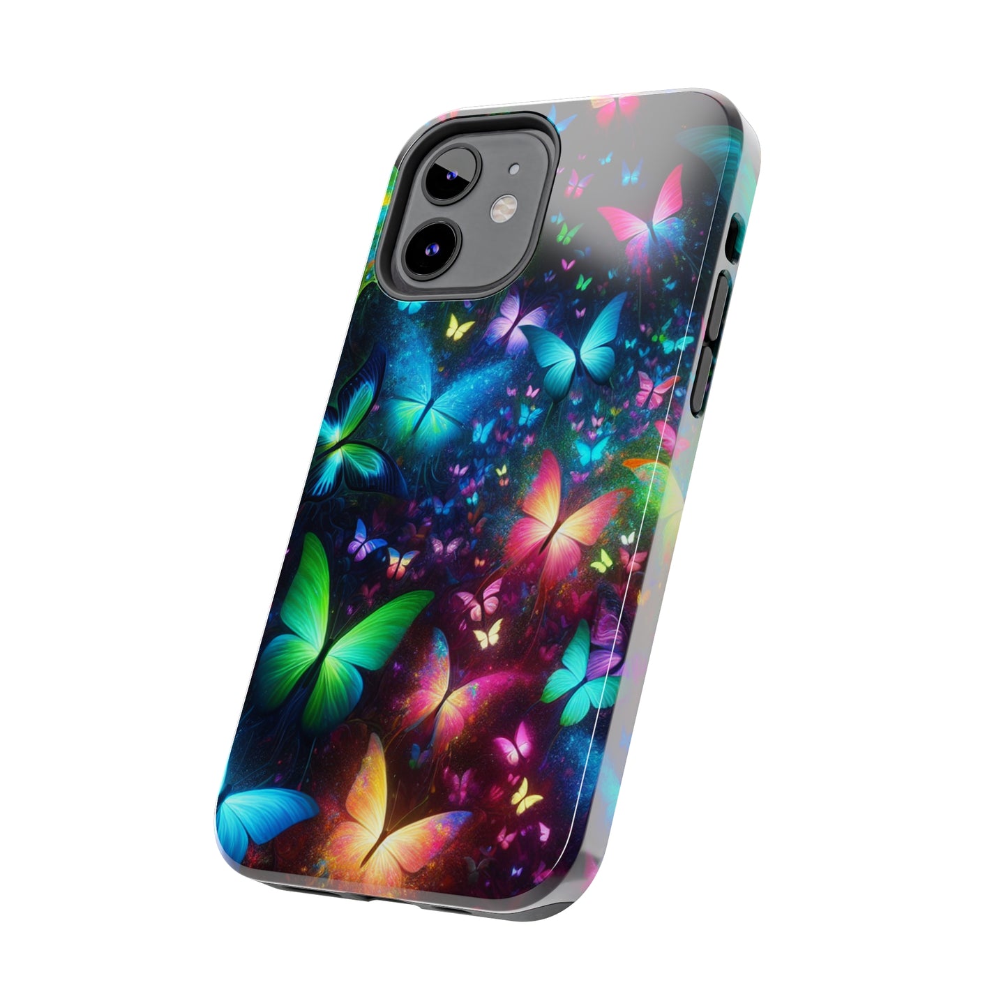 Neon Rainbow Flutterings NEON Butterflies Tough Phone Case