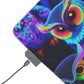 Electric Owl Illumination. NEON Owls Art LED Mousepad
