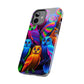 "Electric Vivid Night Owls" NEON Owls Tough Phone Case