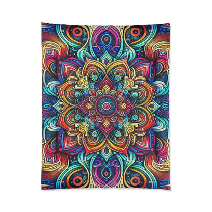 Neon Insanity Maze. Trippy Infinity Patterns Comforter Blanket