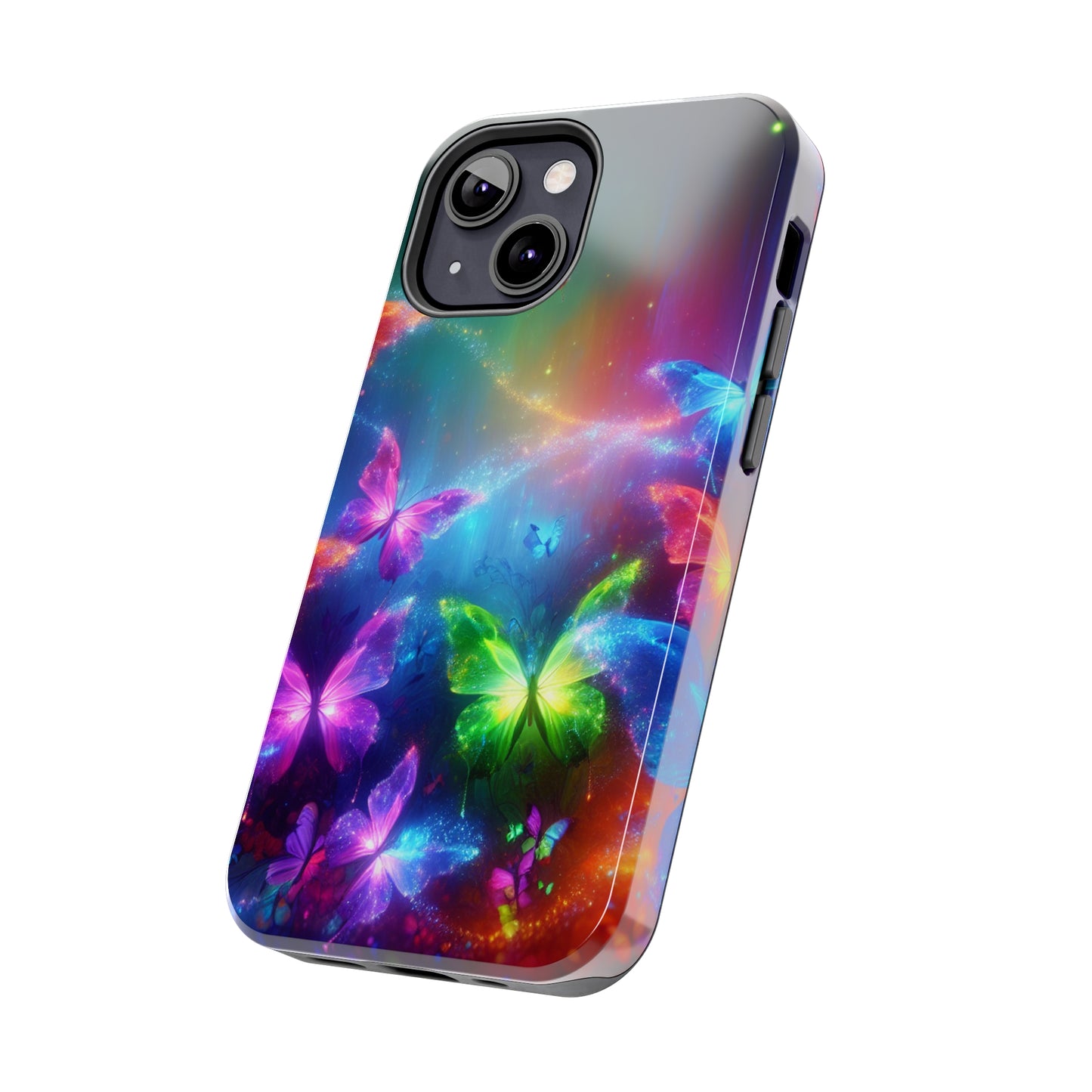 "Glow of the Luminous Butterflies" NEON Butterflies Tough Phone Case