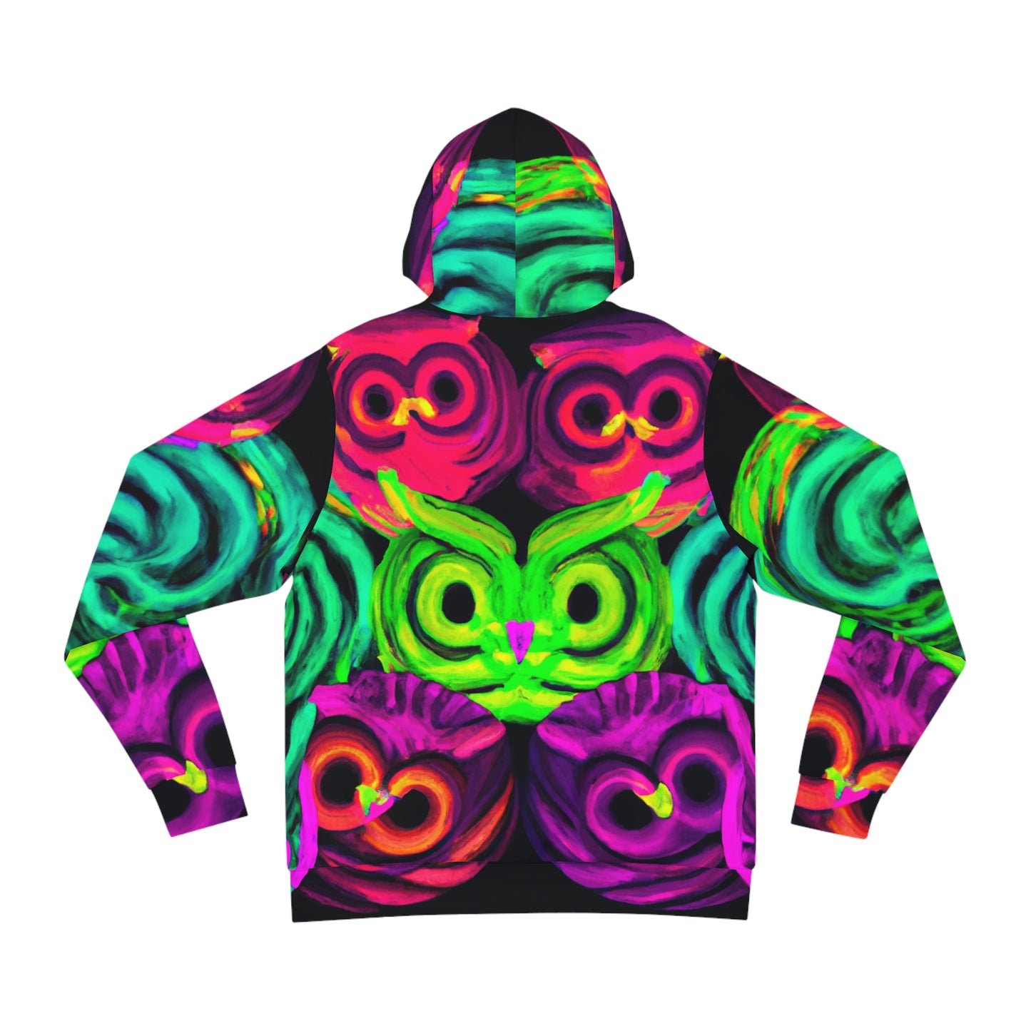 Neon Nocturnes - NEON Owls AOP Hoodie