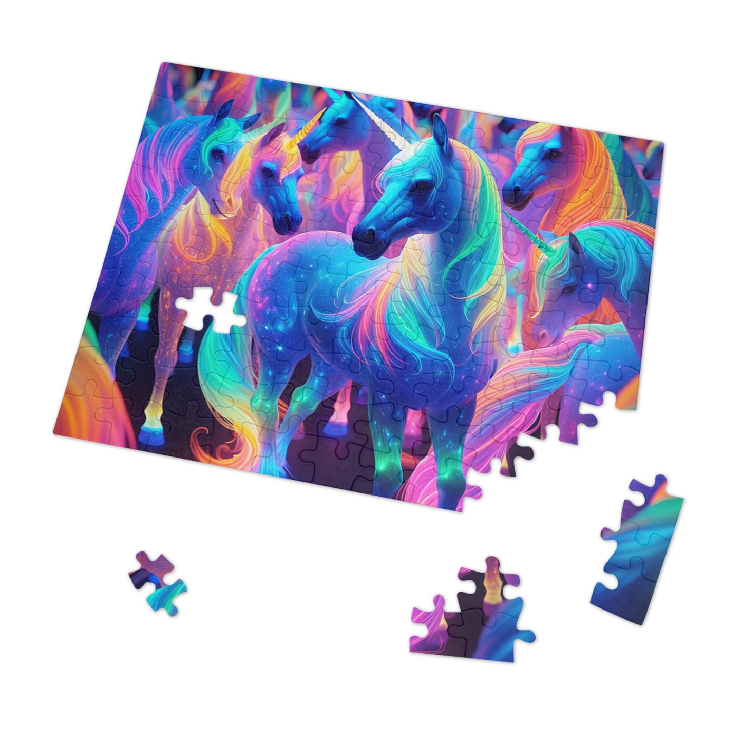 Neon UniClanz - Neon Unicorns Puzzle 30, 110, 252, and 1000 Pieces