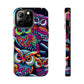 "Neon Nocturne" NEON Owls Tough Phone Case