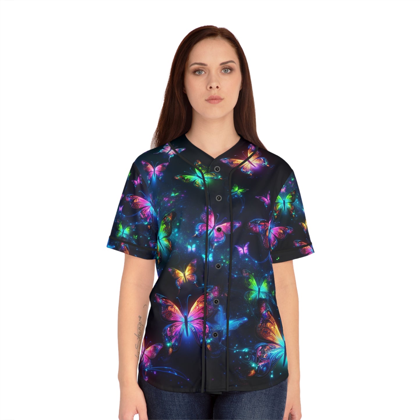 "Butterfly Fluorescence" Neon Butterflies Womans Jersey