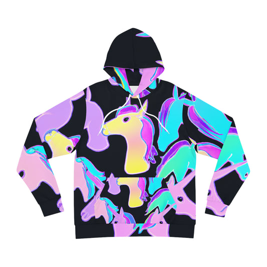 "Unicorns Under the Neon Moon" - Unicorns AOP Hoodie