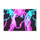 Neon Splendor of Unicorns. NEON Unicorns Art Canvas