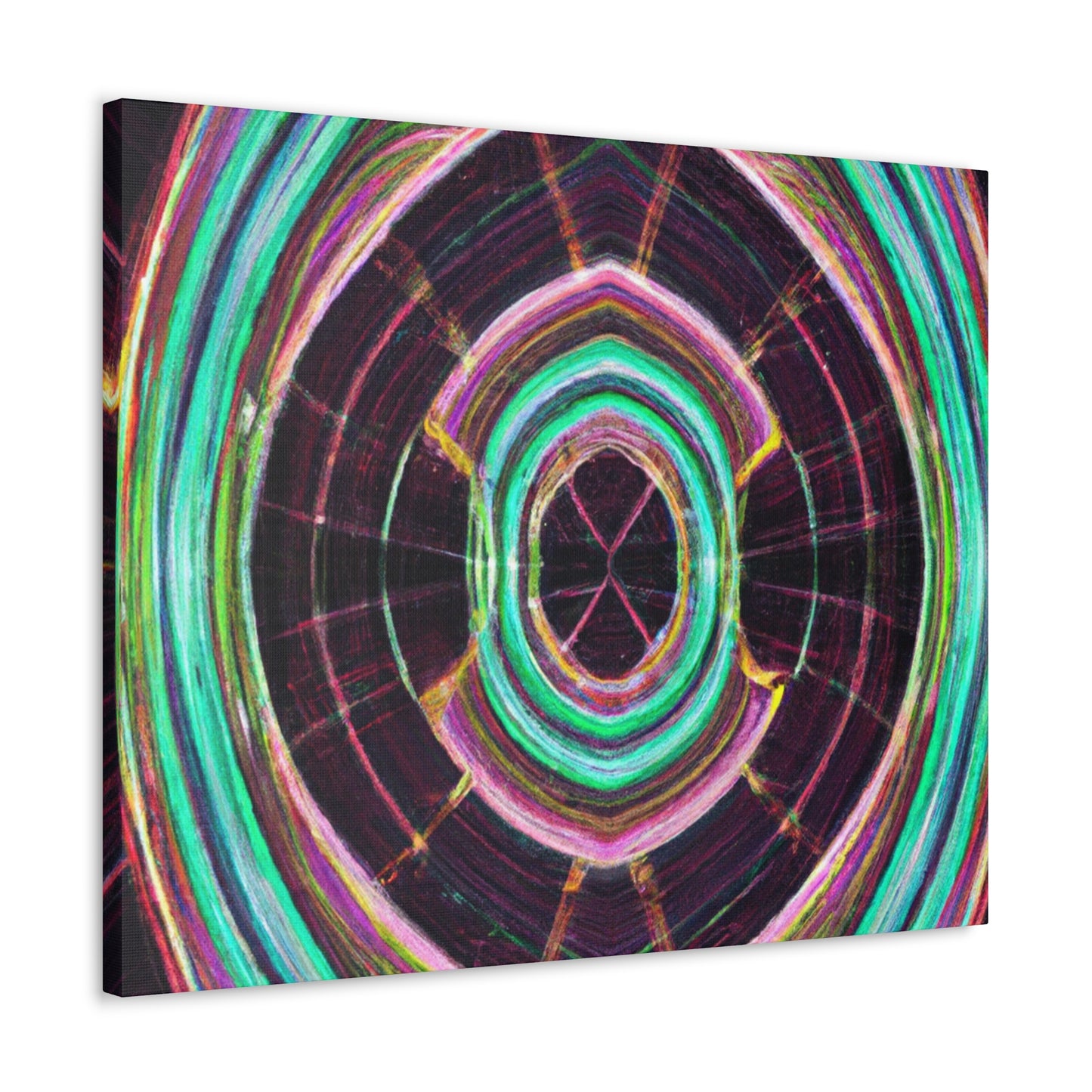 Electric Cosmic Confetti. Trippy Infinity Patterns Art Canvas