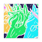 Neon Herd-scape NEON Unicorns Art Canvas
