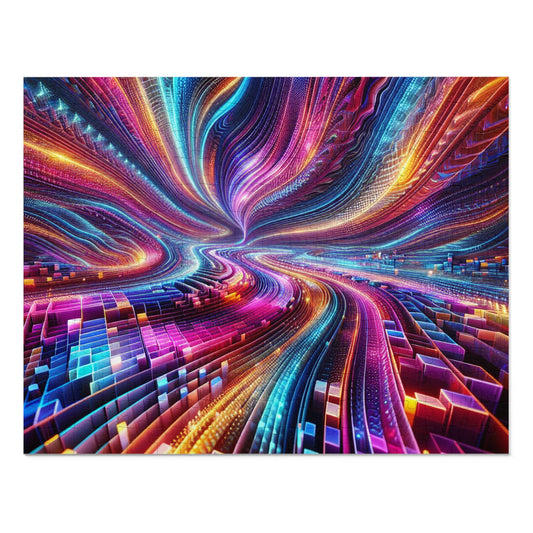 NeonInfinityVibe. - Neon Trippy Infinity Patterns Puzzle 30, 110, 252, and 1000 Pieces
