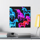 Neon Unicorn Fantasia NEON Unicorns Art Canvas