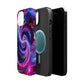 Infinite Neon Horizon Neon Trippy Infinity Patterns Premium Art Magsafe Magnet Tough IPhone 13 14 15 Pro Plus Max and Mini in Matte and Glossy Phone cases