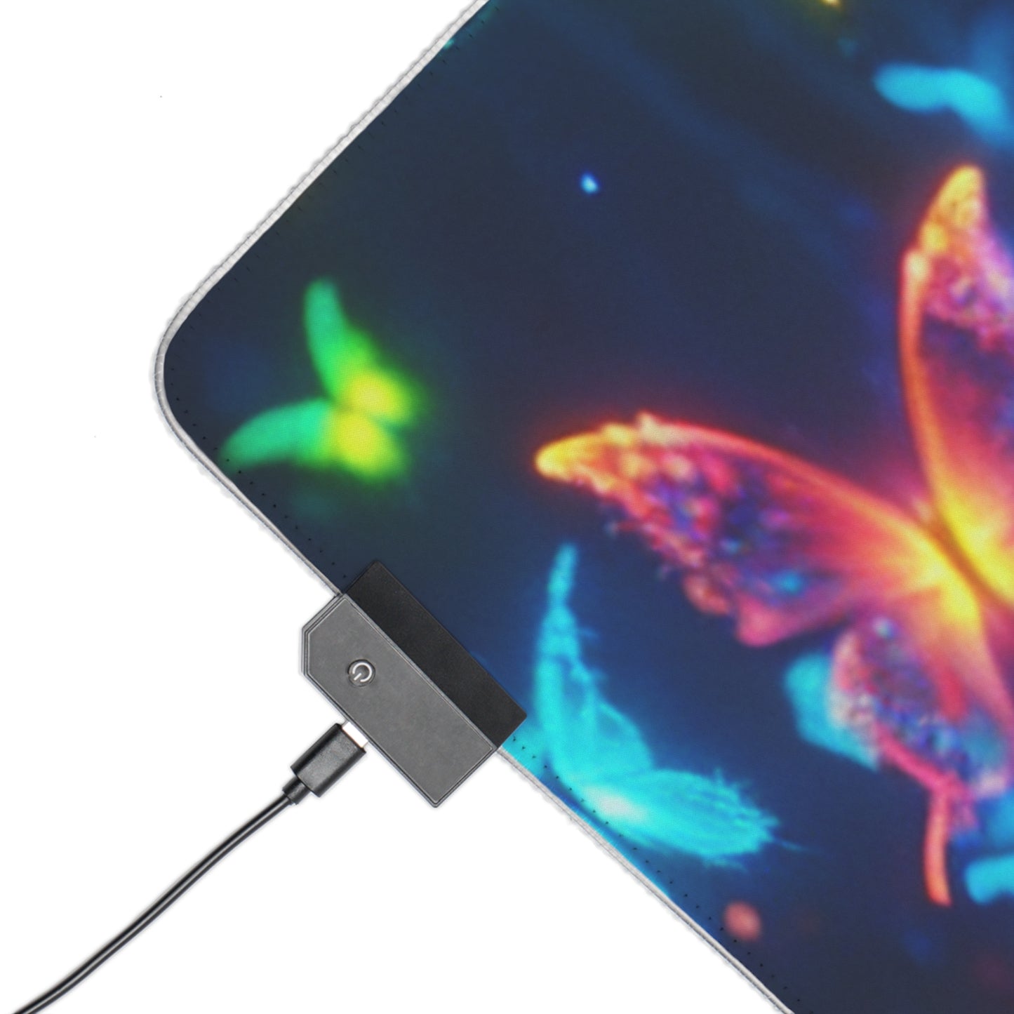 Neon Flight Flutterbyes NEON Butterflies LED Mousepad