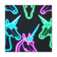 Neon Unicorn Magic. NEON Unicorns Art Canvas