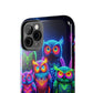 'Neon Rainbow Owls' NEON Owls Tough Phone Case