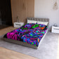 Antonio de Barcelos - NEON Owls Microfiber Duvet Cover