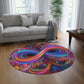 Cosmic Prismatic Radiance. Infinity Patterns Round Rug