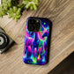 "Uni-Neon Fantasy" Neon Unicorns Premium Art Magsafe Magnet Tough IPhone 13 14 15 Pro Plus Max and Mini in Matte and Glossy Phone cases