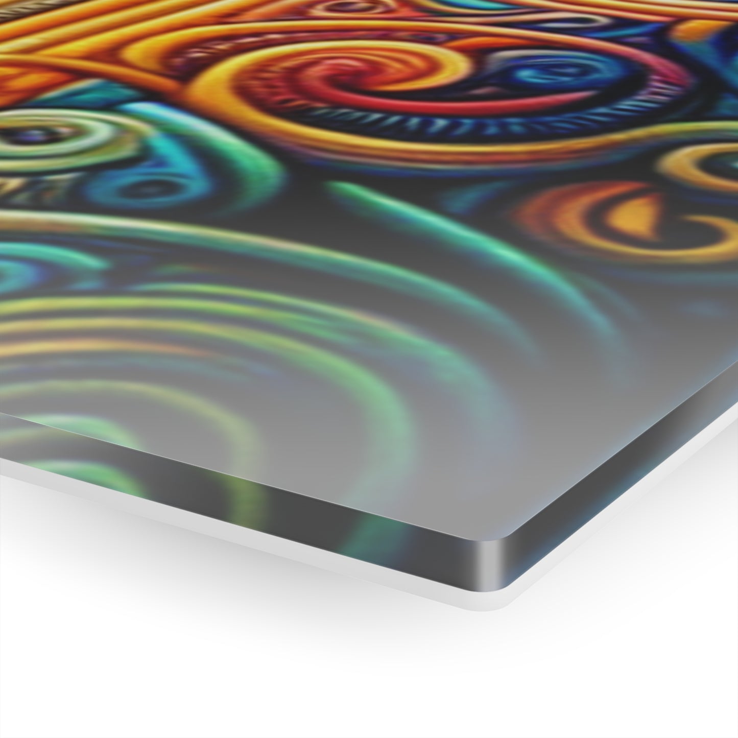Neon Infinity Dreamscape. Trippy infity Pattern 1/4" Glossy Acrylic Art