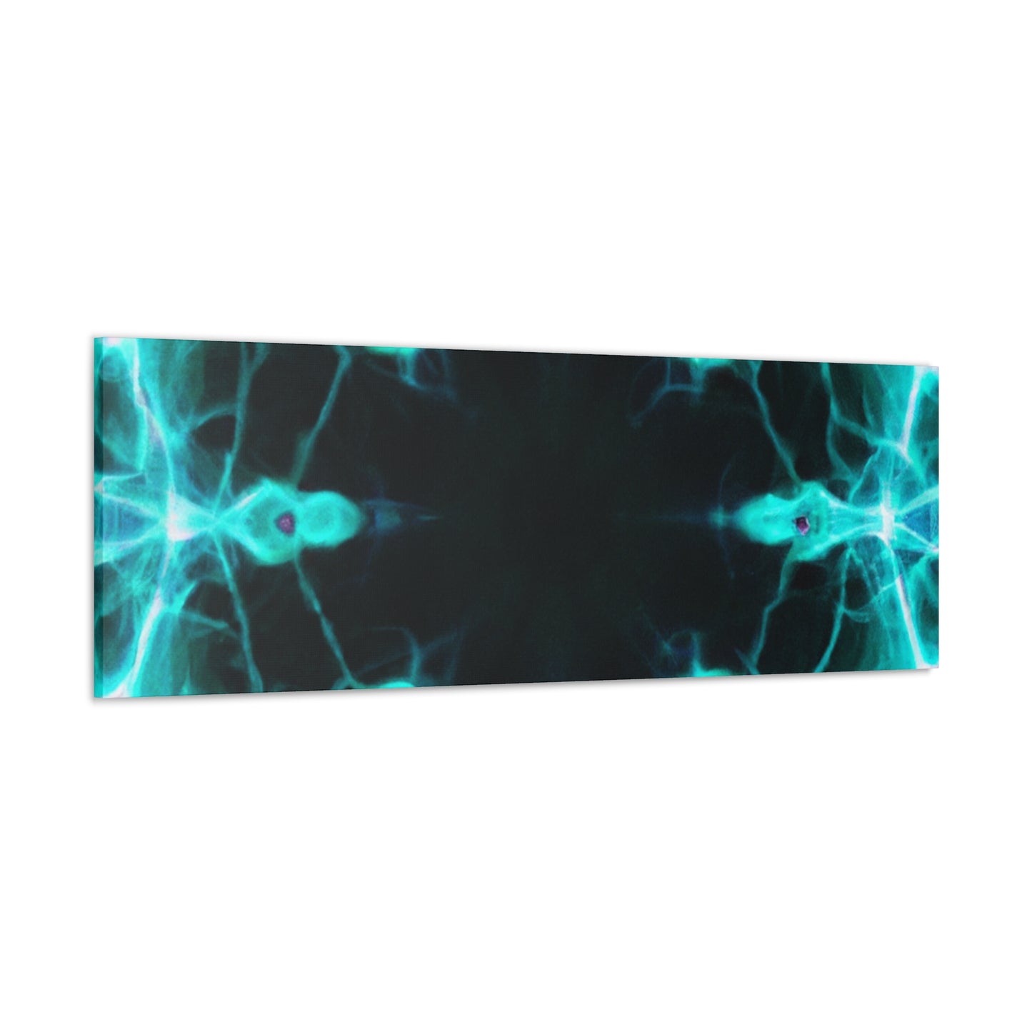 Vortexed Neon Nebula Splatter. Trippy Infinity Patterns Art Canvas