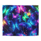 Giovanni Guercio - NEON Butterflies Microfiber Duvet Cover