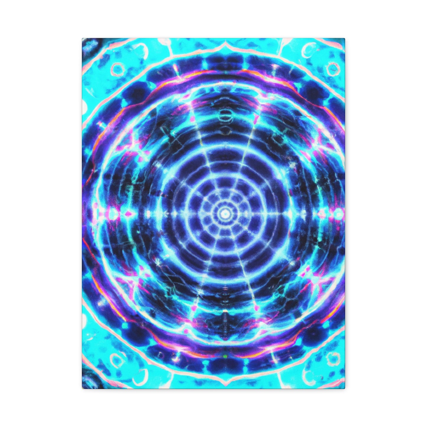 Neon Infinity Visions. Trippy Infinity Patterns Art Canvas