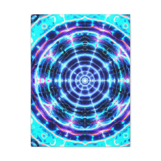 Neon Infinity Visions. Trippy Infinity Patterns Art Canvas