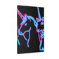 Vibrant Neon Dreamscape NEON Unicorns Art Canvas