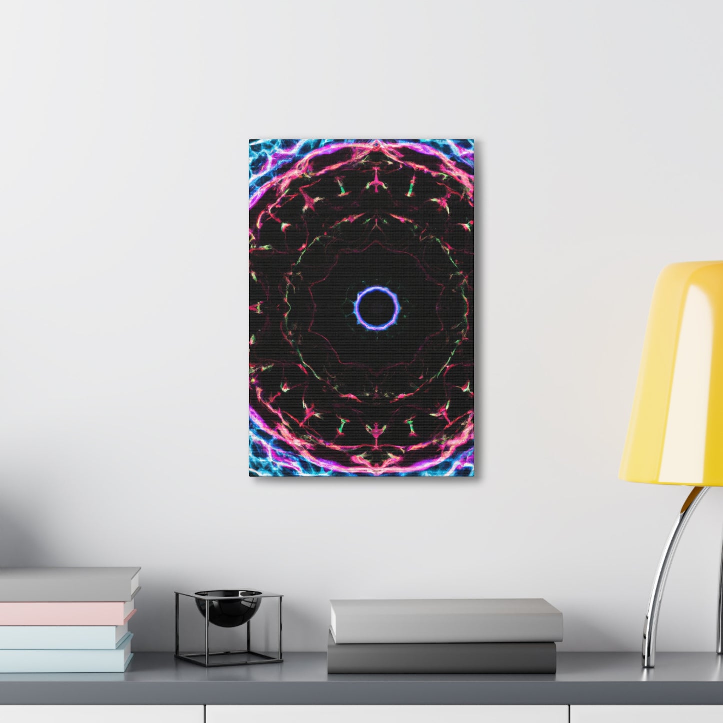 Vortex of Vibrancy Trippy Infinity Patterns Art Canvas