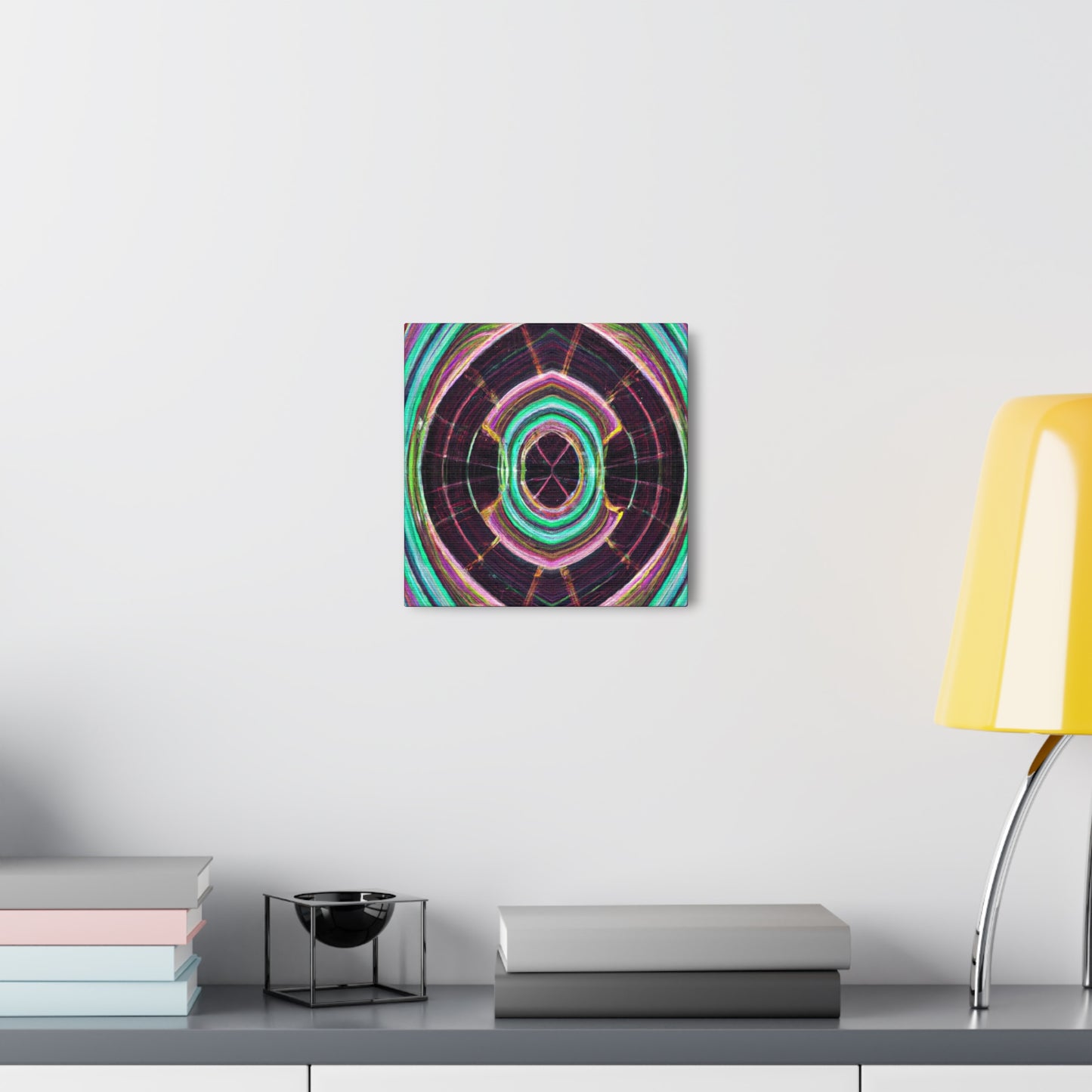 Electric Cosmic Confetti. Trippy Infinity Patterns Art Canvas