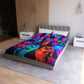 Giovanni di Guido - NEON Owls Microfiber Duvet Cover