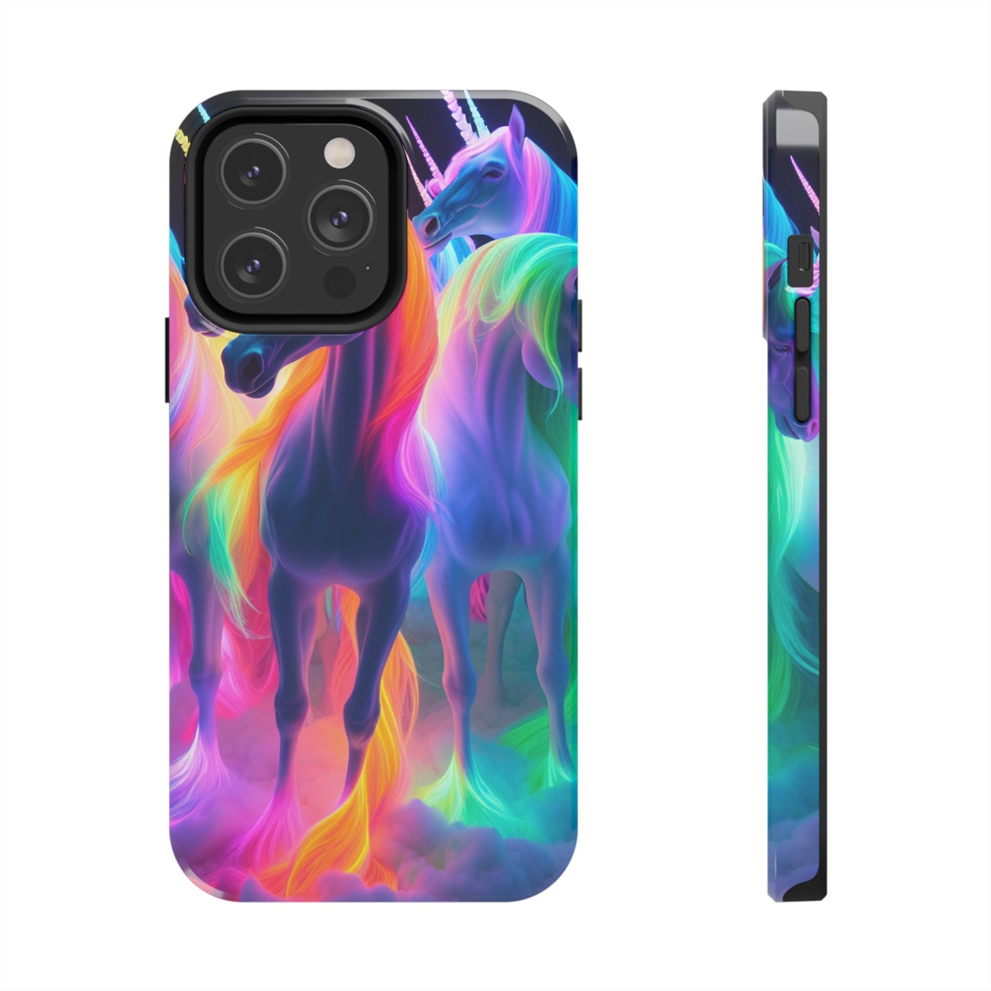 Vividly Rainbow Dreaming NEON Unicorns Tough Phone Case
