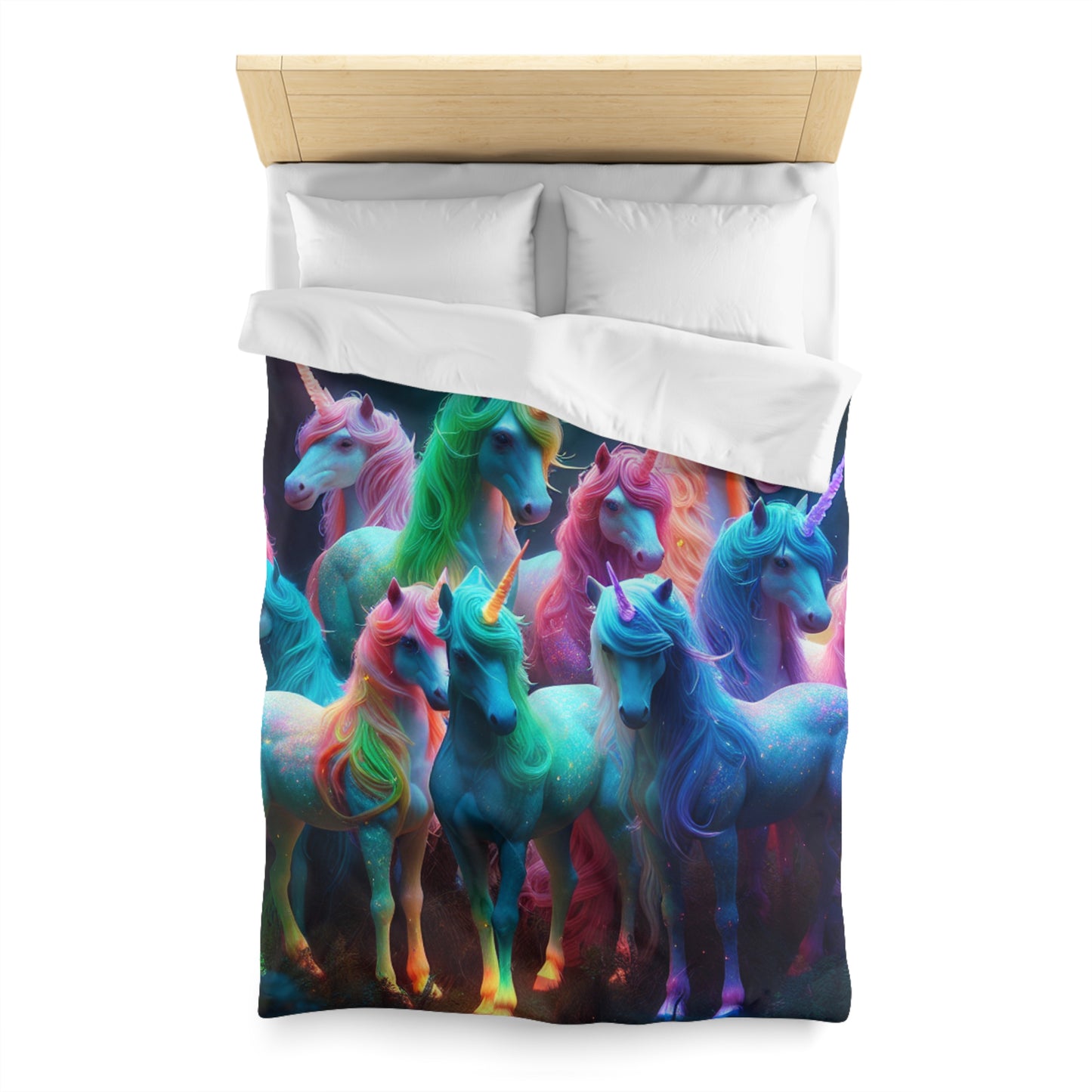 Giovanni da Guido - NEON Unicorns Microfiber Duvet Cover