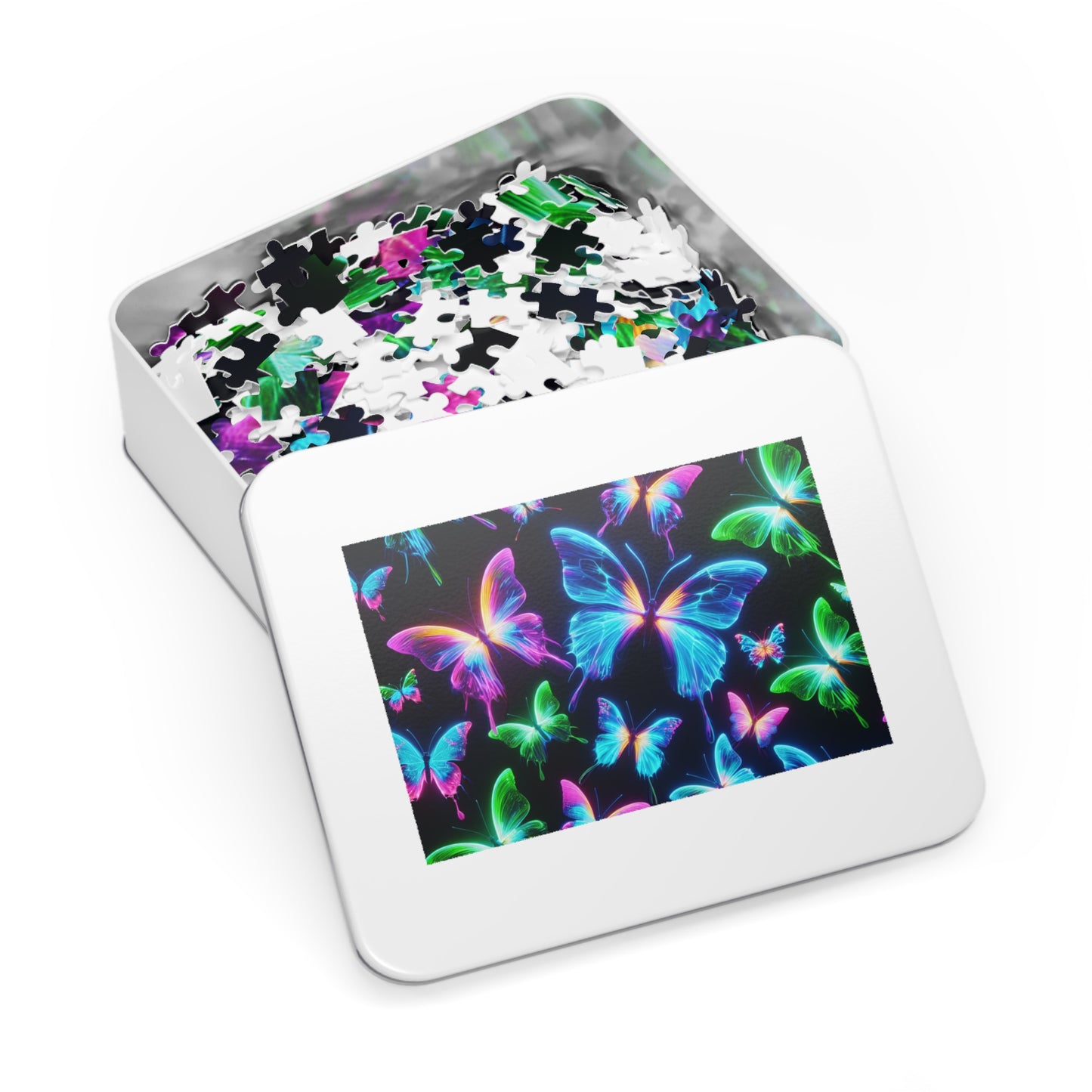 Neon Flutter - Neon Butterflies Puzzle