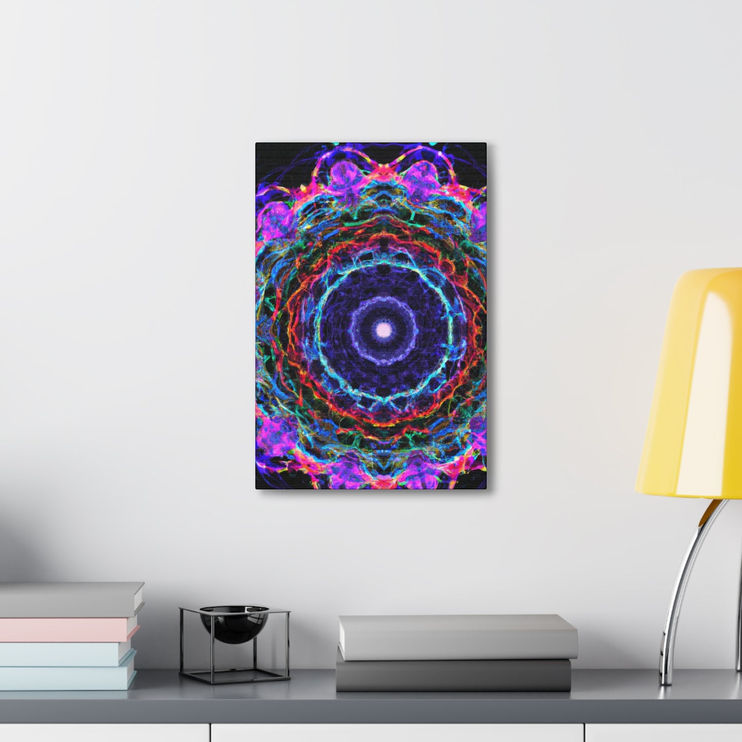 "Infinite Plasma Rainbow" Trippy Infinity Patterns Art Canvas