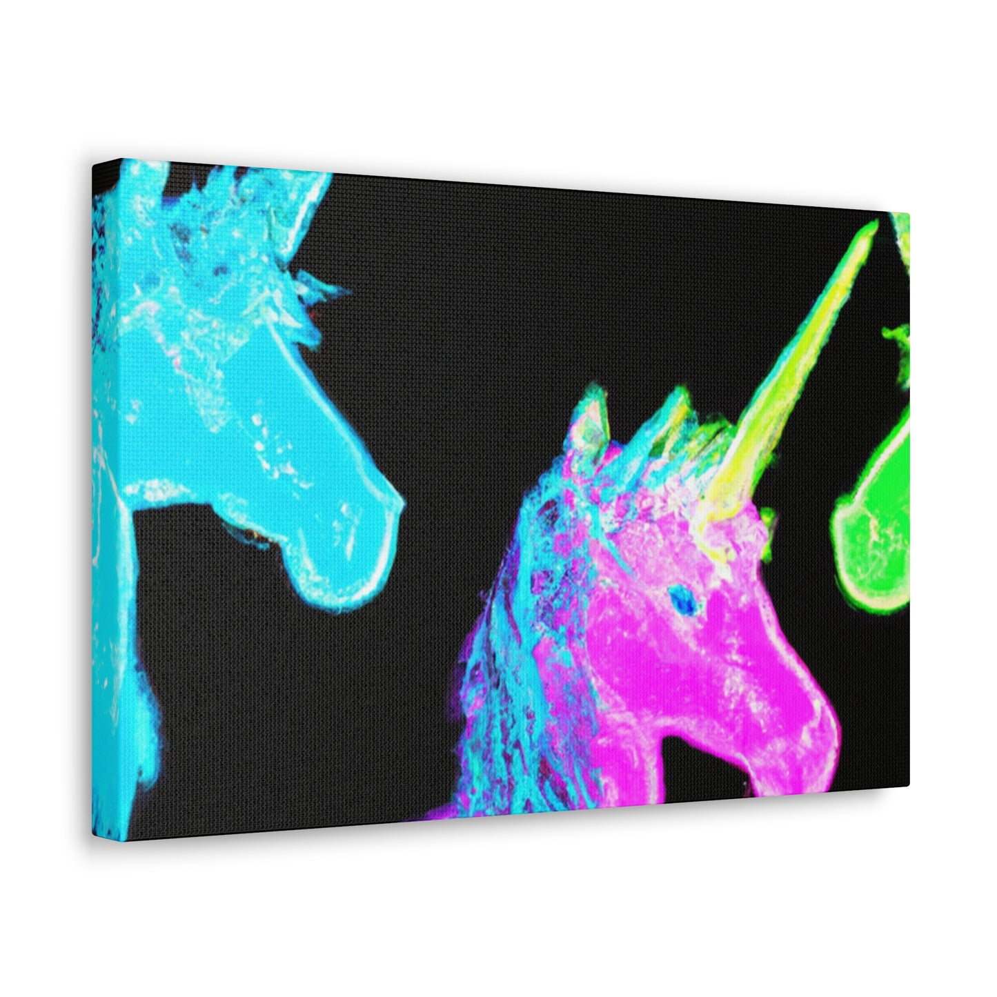 Neon Unicorn Blizzard NEON Unicorns Art Canvas