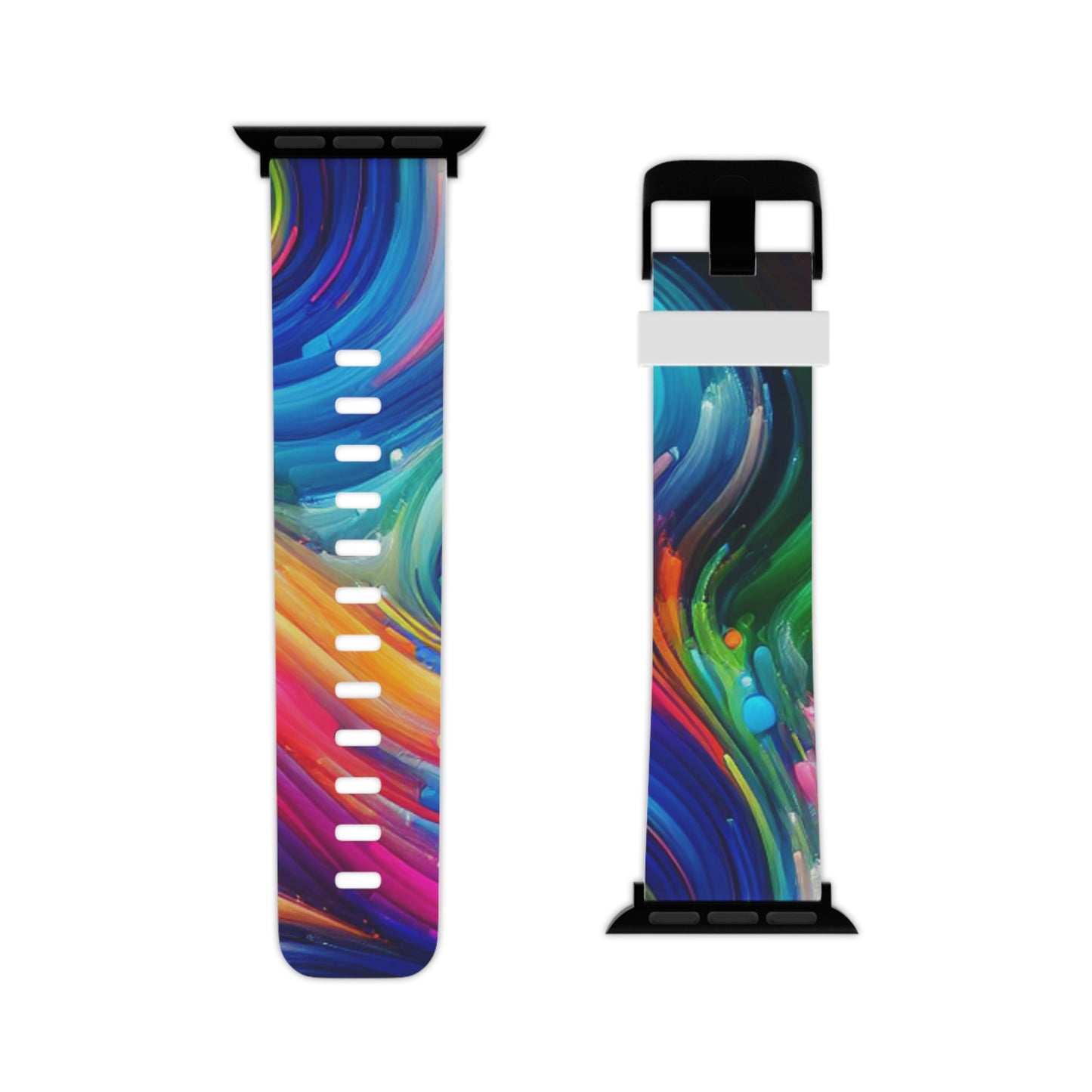 Neon Data Vortex - Trippy Infinity Patterns Iwatch Band