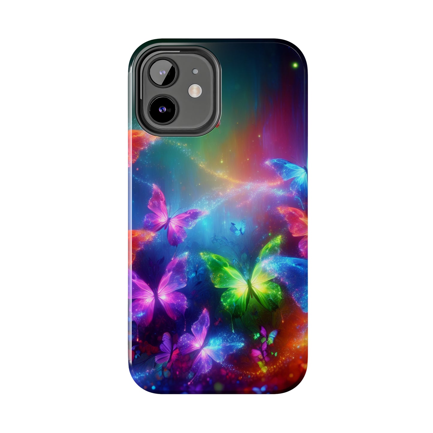 "Glow of the Luminous Butterflies" NEON Butterflies Tough Phone Case