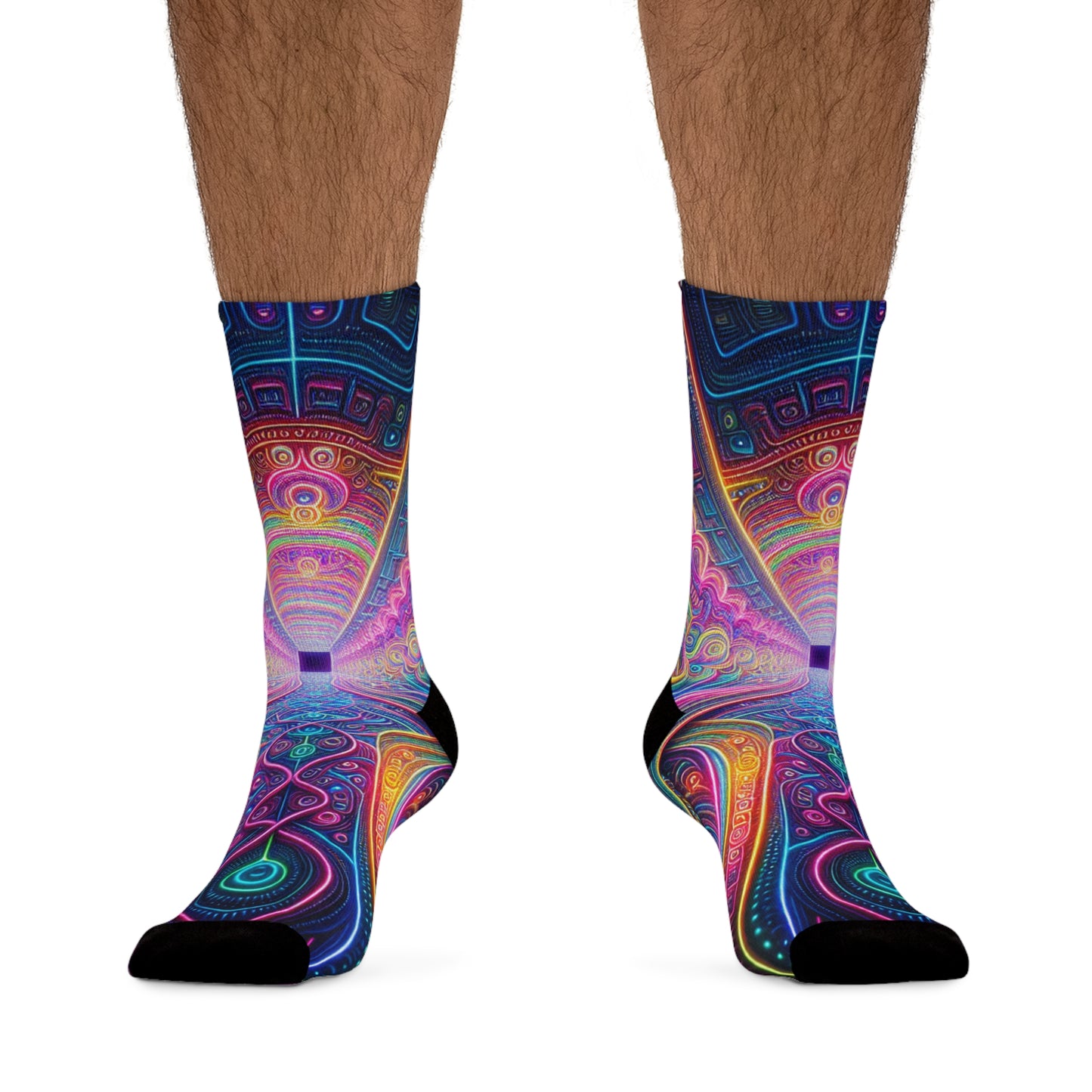 TDB Vibrant Trippy Infinity Aeon. Trippy Recycled Poly Socks